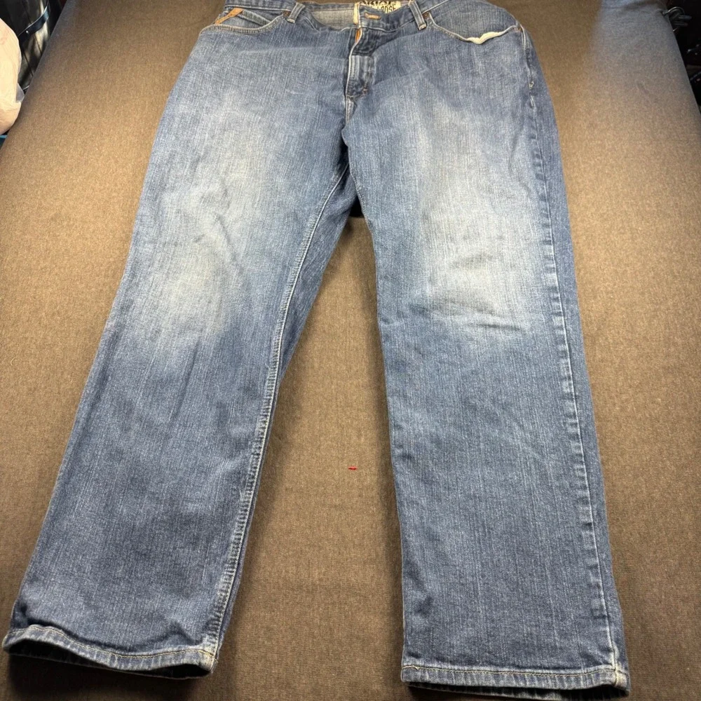 Ariat M3 Loose Fit Mens Jeans 42x32 Medium Wash‎ Denim Straight Leg Stretch